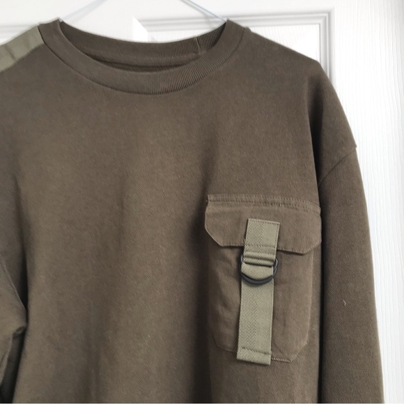 ZARA MAN ARMY SWEATER - Picture 3 of 5